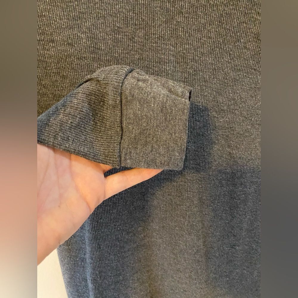Lightweight, Gray Long Sleeve/Cowl Neck Dress, Size M, In Great Condition - Picture 3 of 5